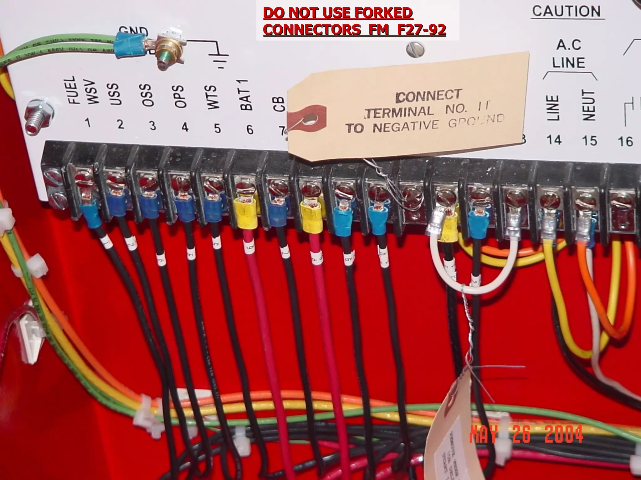 DO NOT USE FORKEDDO NOT USE FORKED
CONNECTORS FM F27-92CONNECTORS FM F27-92
 