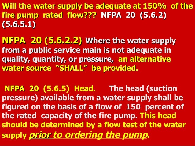 Fire Pump Testing Flow Chart