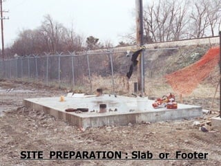 SITE PREPARATION : Slab or Footer
SITE PREPARATION : Slab or Footer
 