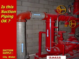 SUCTION
SUCTION
SUPPLY -
SUPPLY -
City Water
City Water
Is this
Is this
Suction
Suction
Piping
Piping
OK ?
OK ?
(5.14.6.3.3)
(5.14.6.3.3)
 