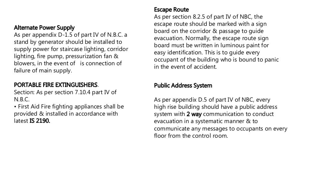 Fire Regulations For Buildings