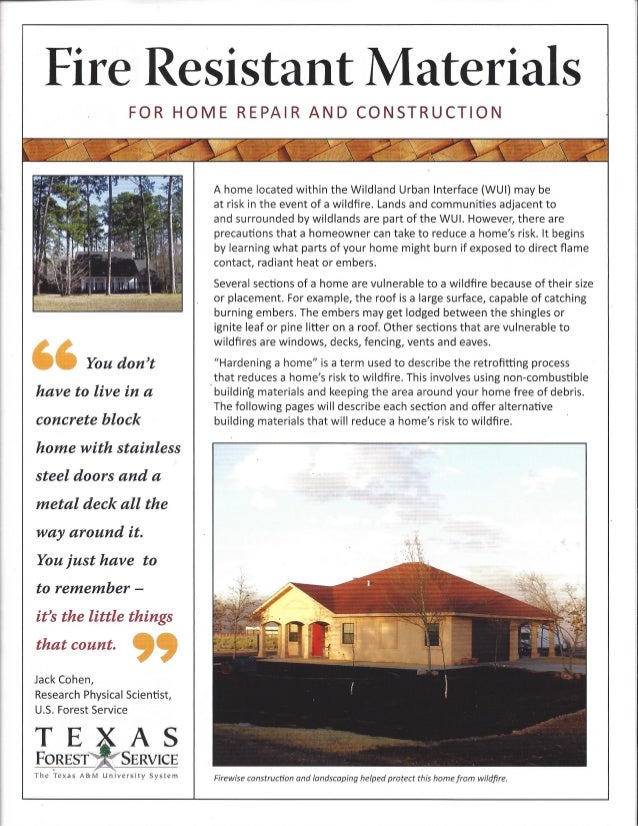 Fire Resistant Materials