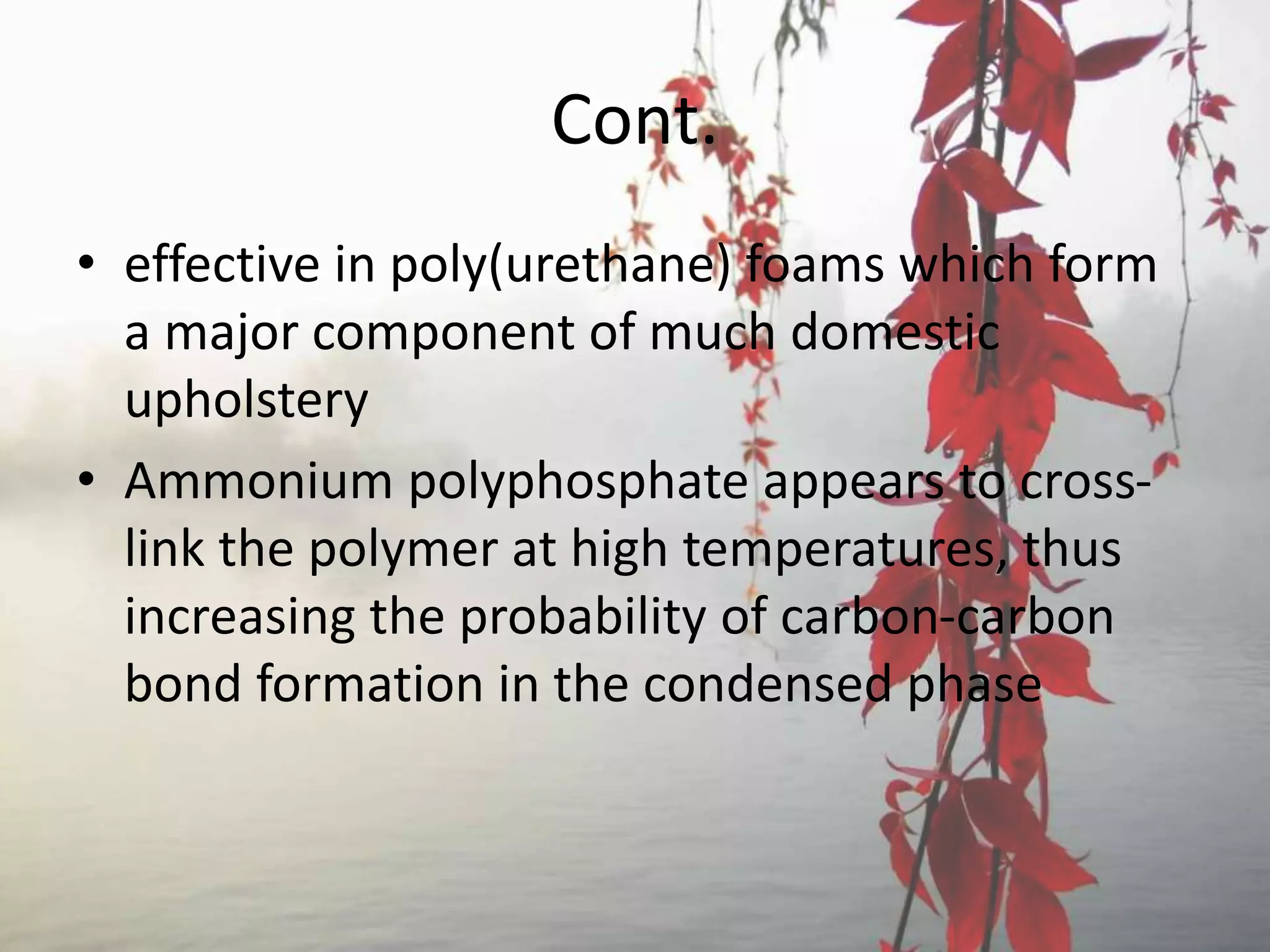 Fire retardant and environmental impact of polymer additives | PPTX