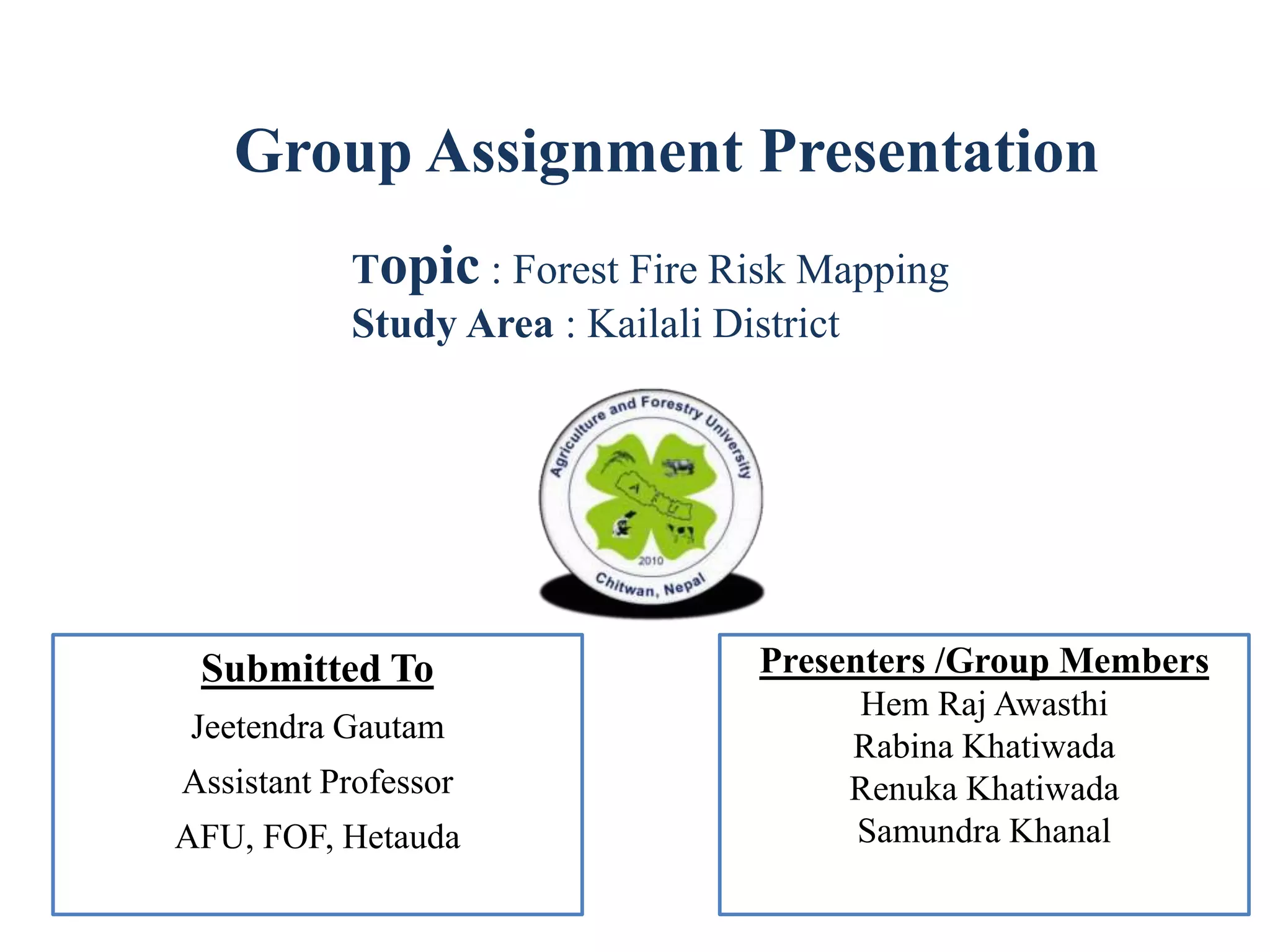Fire Risk Mapping using GIS.pptx