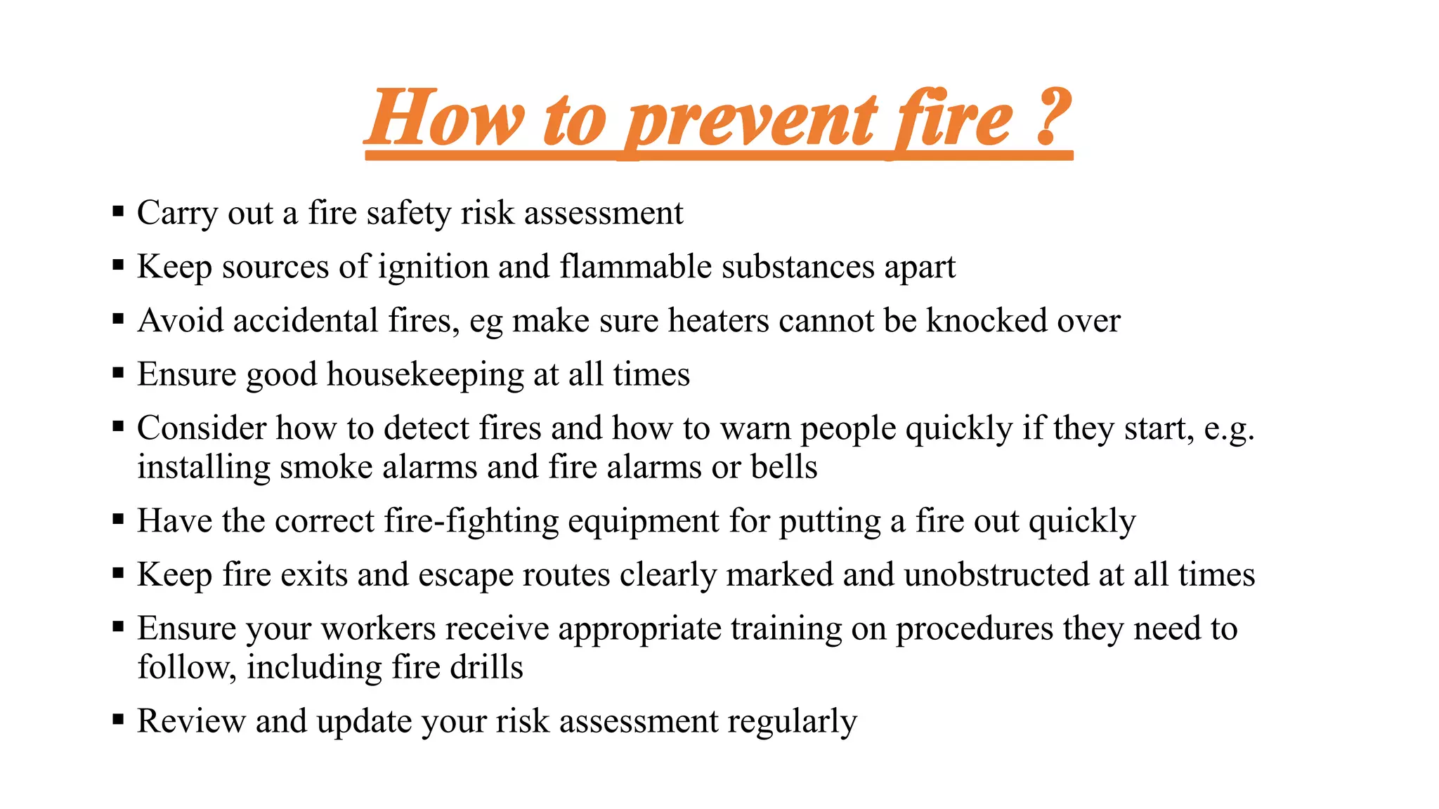 Fire safety | PPTX
