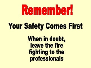 Fire Safety training presentation for Fire Marshals and fire Wardens