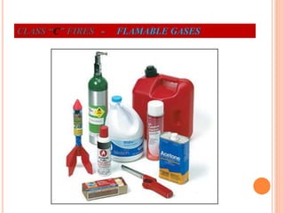CLASS “C” FIRES - FLAMABLE GASES
 