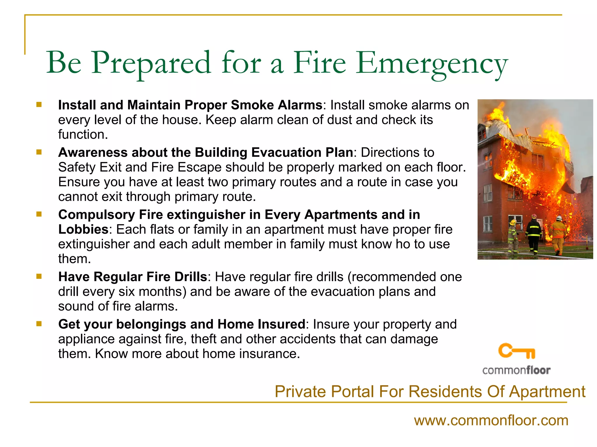 Fire Safety at Your Apartment Complex | PPT
