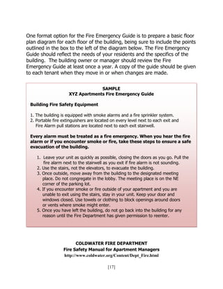Fire safety manualforaptmgrs | PDF