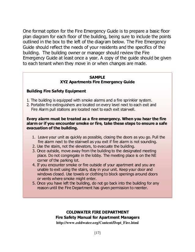 Fire safety manualforaptmgrs