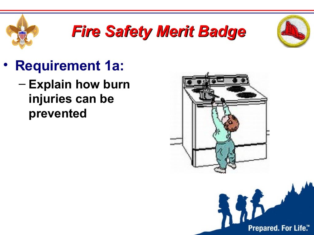 Fire safety merit badge troop 504