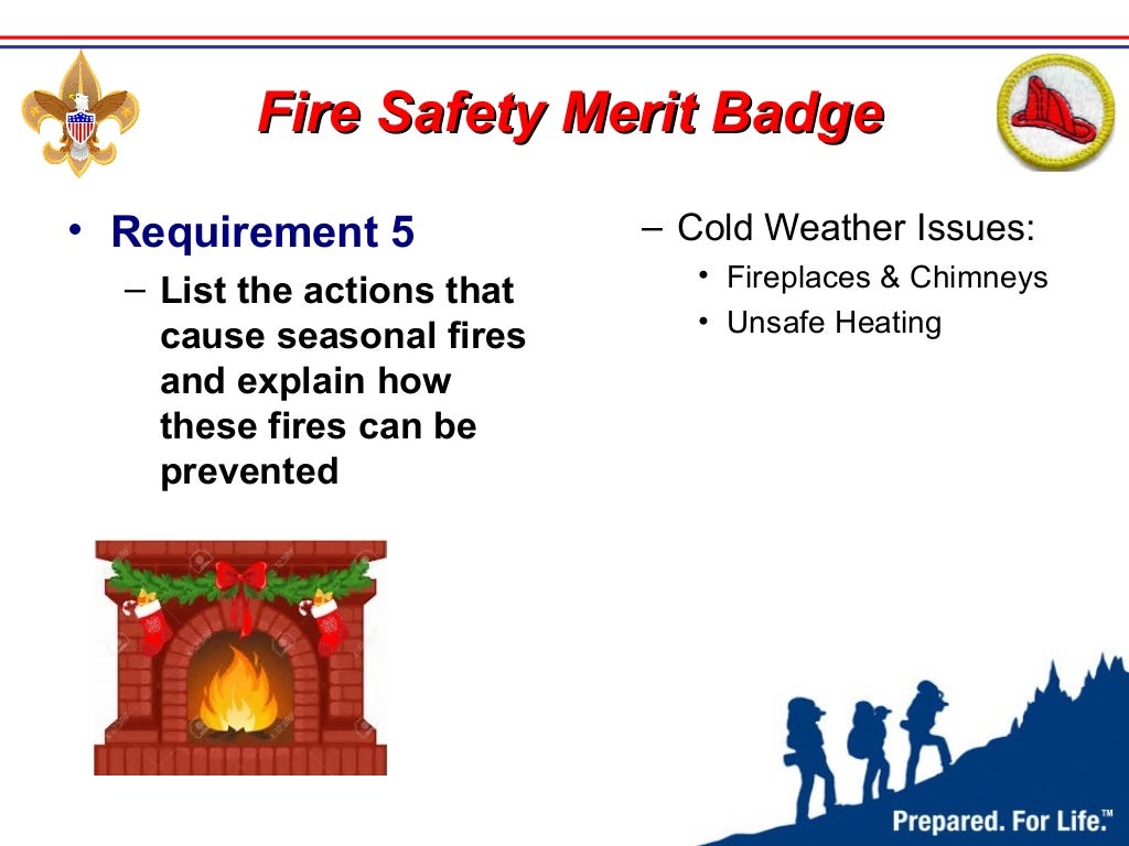 Fire safety merit badge troop 504