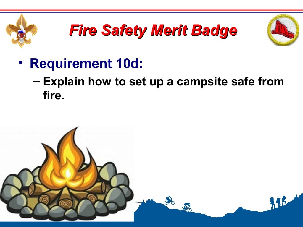 Fire safety merit badge troop 504