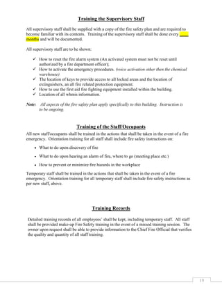 Fire safety plan assembly occupancy | PDF