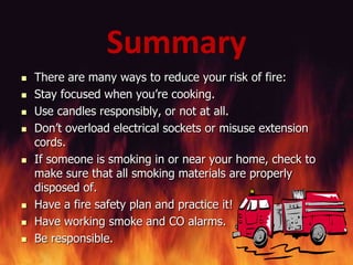 Fire safety preparedness (3 12-13) | PPTX