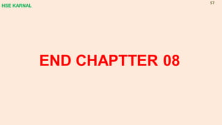 END CHAPTTER 08
HSE KARNAL
57
 
