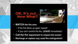 Fire safety training module | PPTX