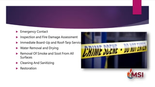 Fire & Smoke Damage - Mold Solutions & Inspections | PPTX