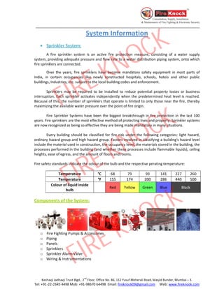 Fire sprinkler system | PDF