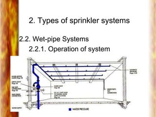 2. Types of sprinkler systems
2.2. Wet-pipe Systems
2.2.1. Operation of system
 
