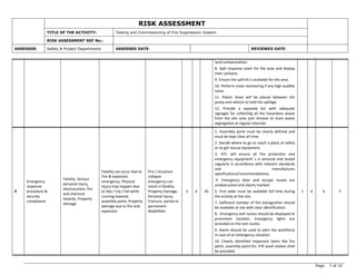 Fire Suppression System Risk assessment file | DOC