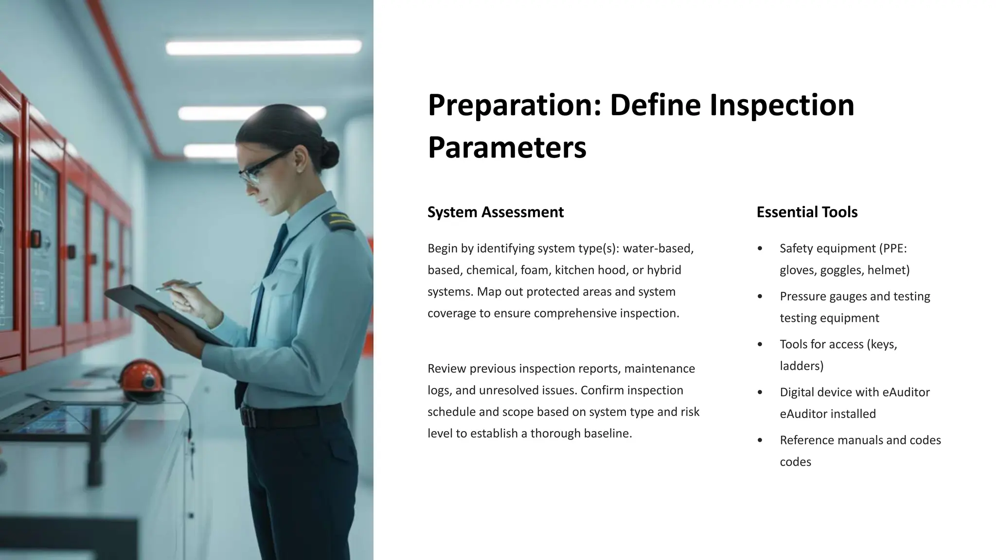 Fire Suppression System Inspection with eAuditor Audits and inspection ...