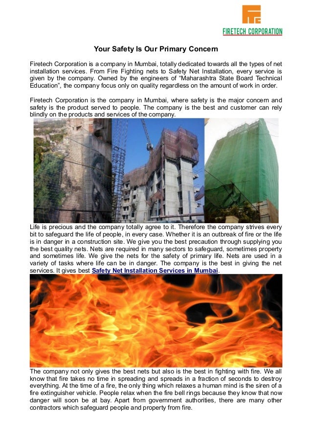 Your Safety Is Our Primary Concern