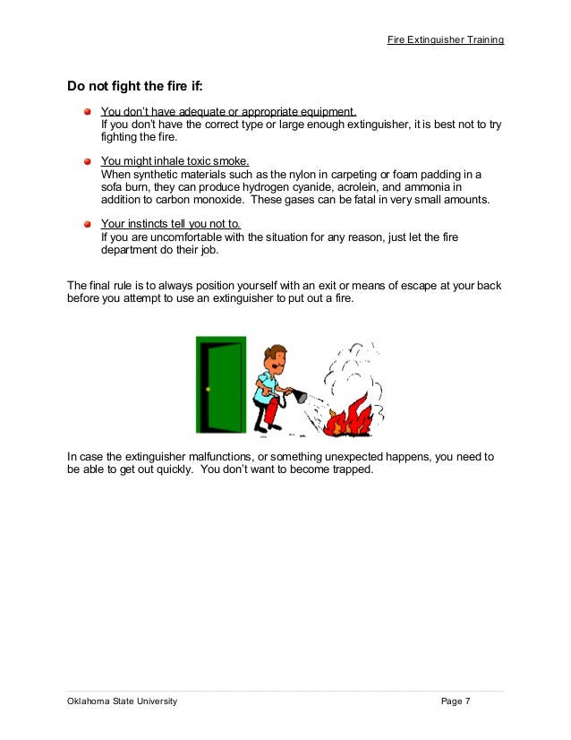 Fire training manual document
