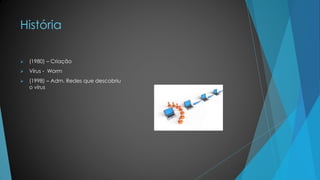 História
 (1980) – Criação
 Vírus - Worm
 (1998) – Adm. Redes que descobriu
o vírus
 