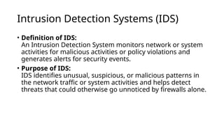 firewall and IDS in information security | PPTX