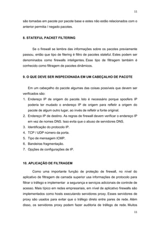 Firewall baseado em pacotes