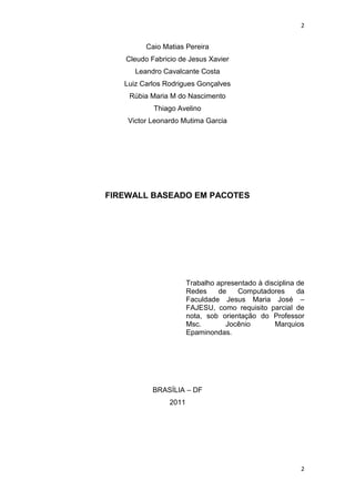 Firewall baseado em pacotes