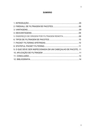 Firewall baseado em pacotes