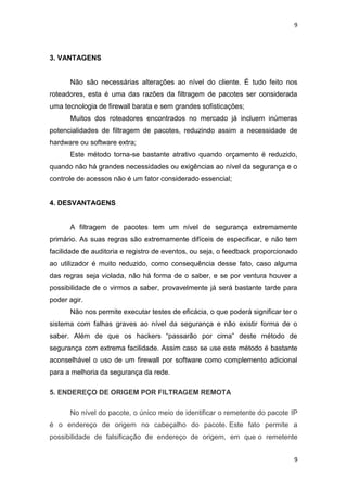 Firewall baseado em pacotes