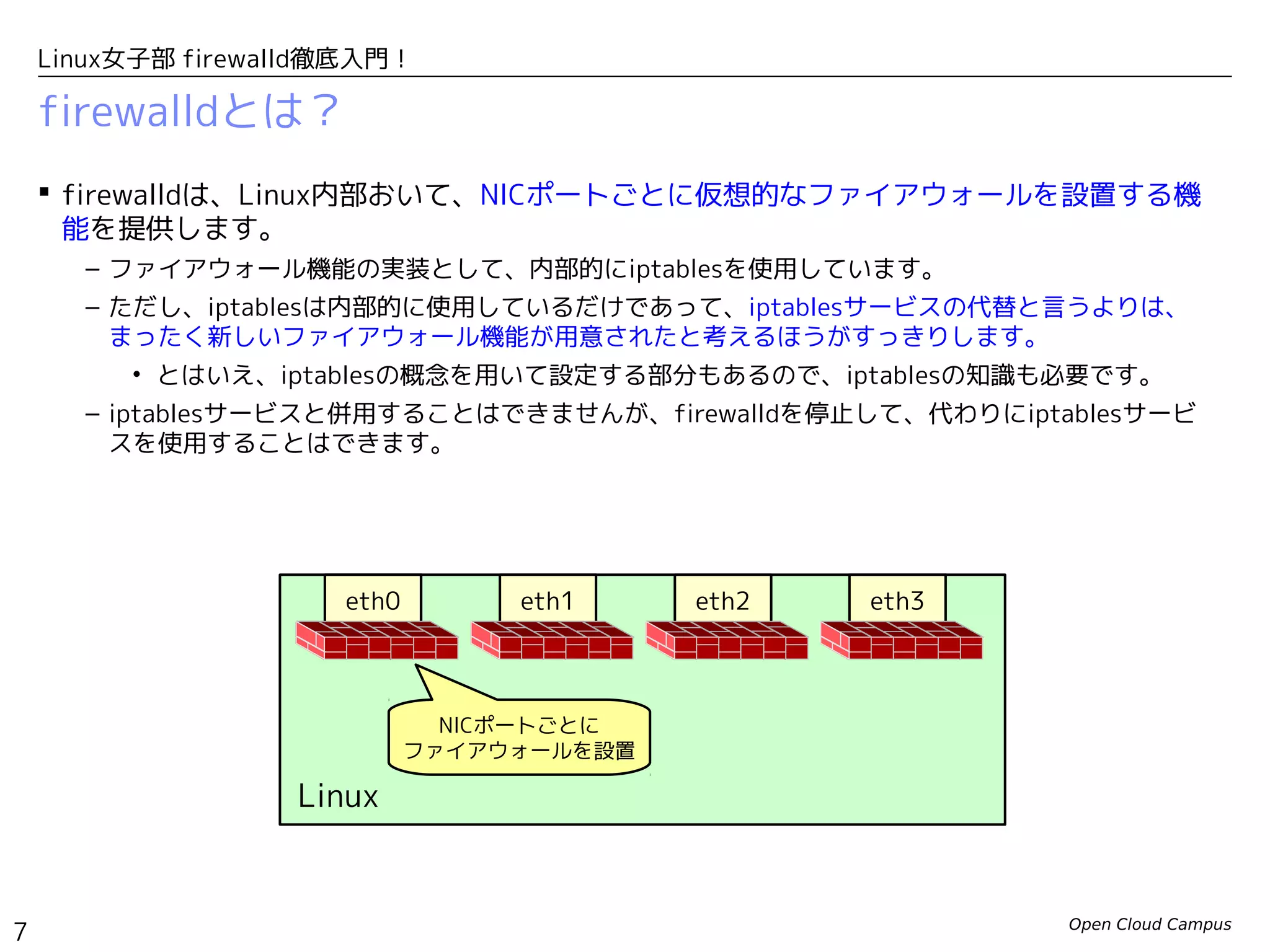 Linux女子部 firewalld徹底入門！ | PDF