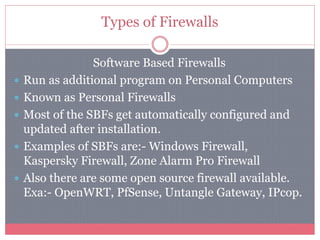 Firewall & its Services | PPSX