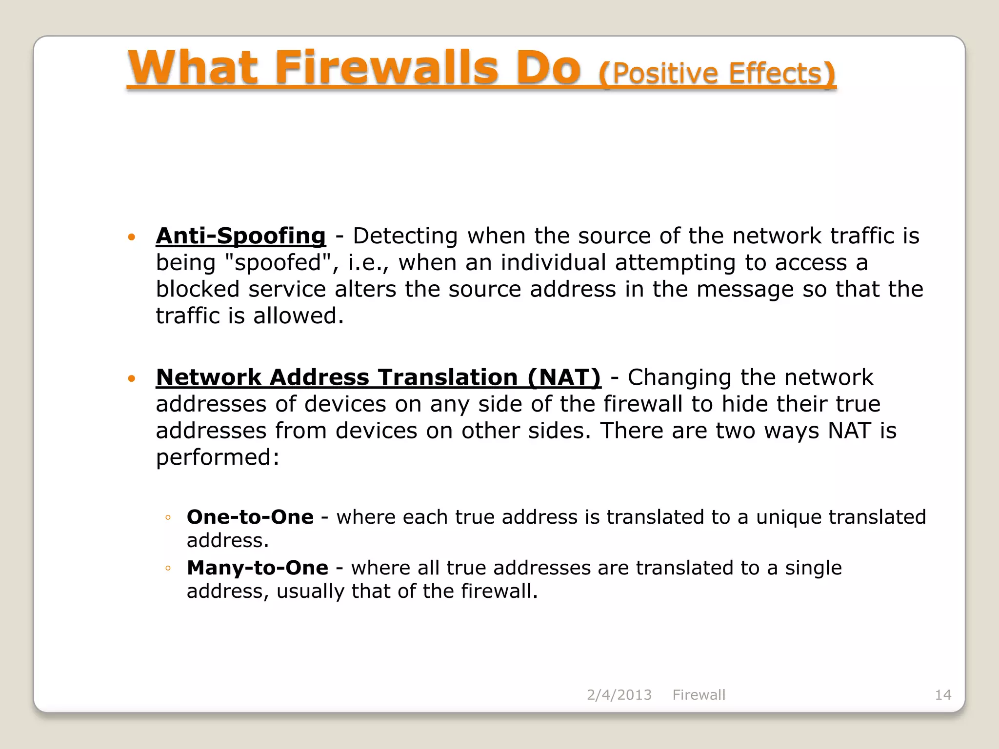 Firewall presentation | PPTX