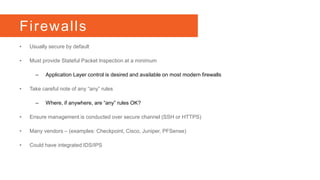Firewall, Router and Switch Configuration Review | PPTX