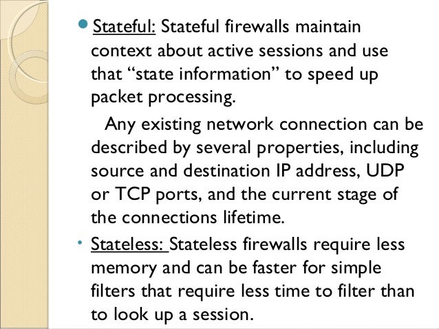 stateful vs stateless firewall