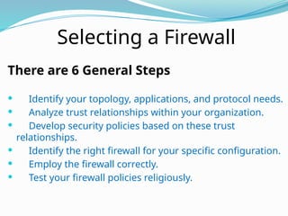 firewall Selection in production life pptx | PPTX