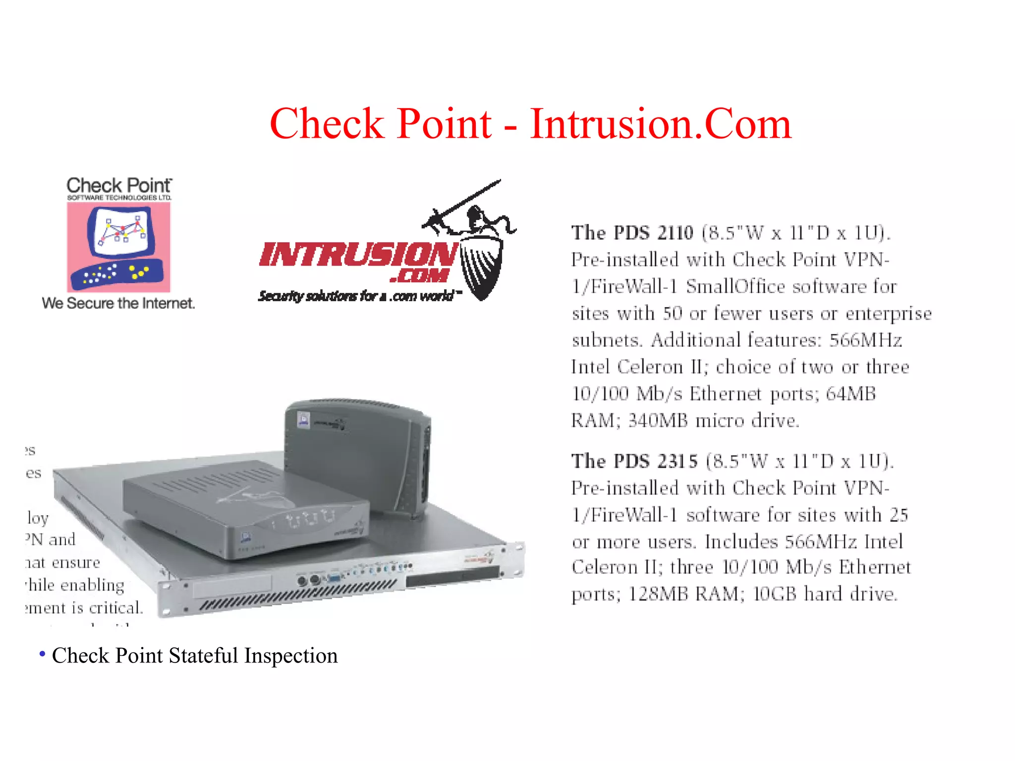 Check Point - Intrusion.Com Check Point Stateful Inspection 