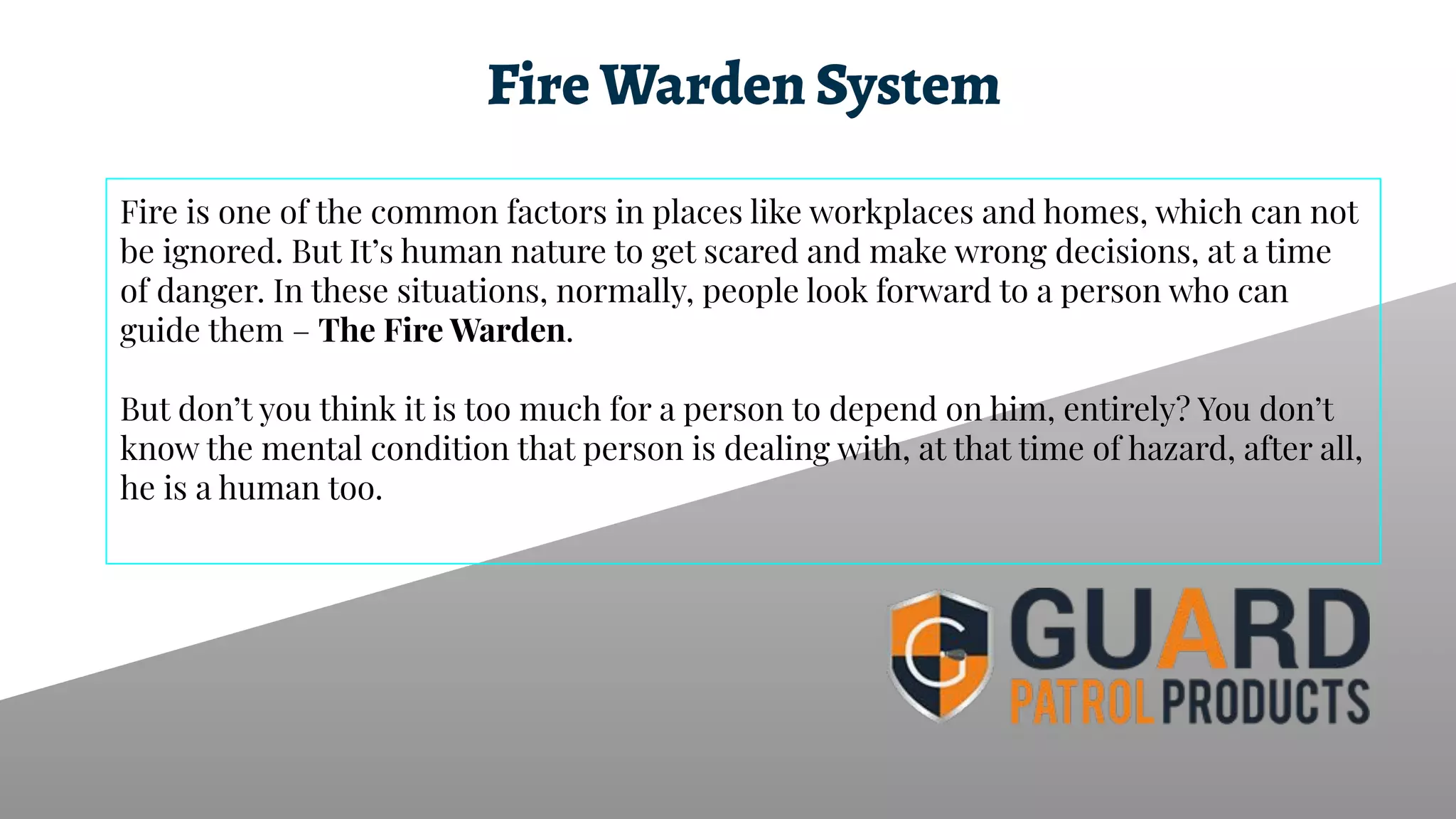 Fire warden system | PDF