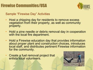 Firewise Principles Firewise Community Presentation | PPT