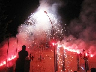 Santísima Virgen del Carmen “fireworks”