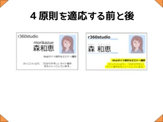 ４原則を適応する前と後
 