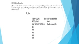FIR Filter Implementation power point presentation | PPTX | Chemistry ...