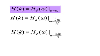 kdHkH   |)()(
M
kdHkH 

 2|)()(


7
2|)()( kdHkH 




 