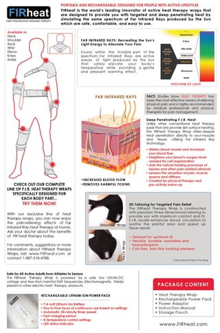 FIRHeat Rechargeable - Far Infrared Ray Heat Therapy Products
