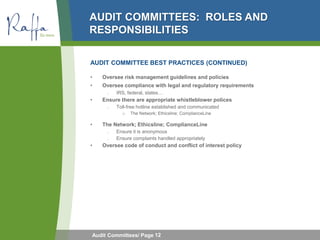 2012-01-12 Audit Committees: Roles