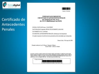 Certificado de
Antecedentes
Penales
 
